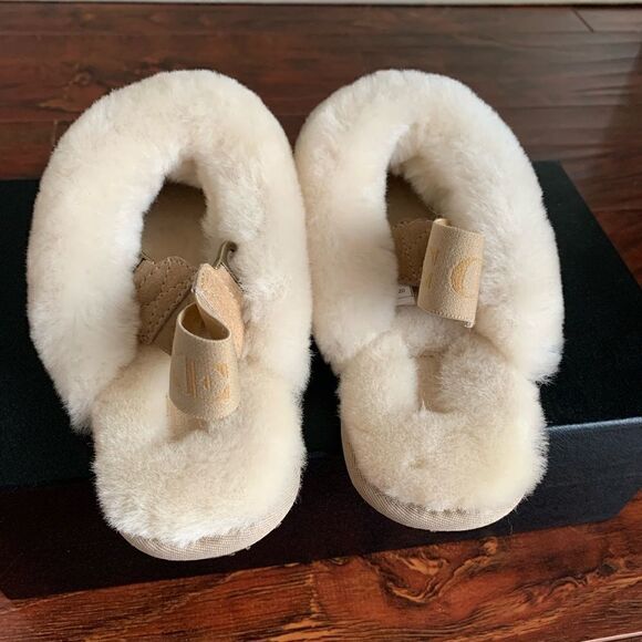 Australia luxe Collective soft genuine shearling sling back mule sleeper size 5 - Picture 3 of 7